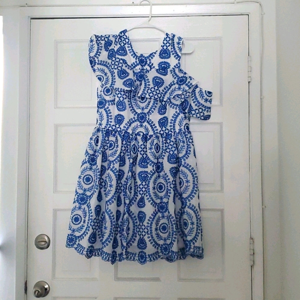Embroidered Sleeveless Broderie Skater Mini Dress
